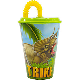 Стакан для детей с трубочкой Stor Dinosaur 430 мл (26230)