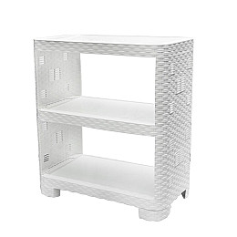Этажерка Plastic's Craft Ротанг 3-секционная Белый 52х30х58 см 4820182291081