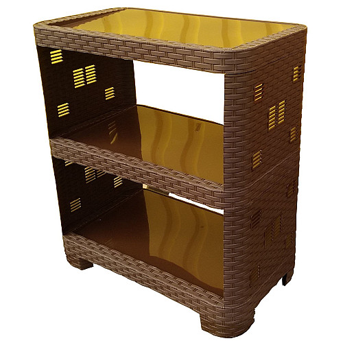 Етажерка Plastic's Craft Ротанг 3-секційна Коричневий 52х30х58 см 2000181188892