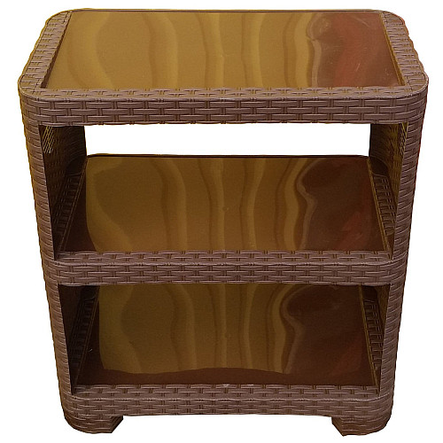 Етажерка Plastic's Craft Ротанг 3-секційна Коричневий 52х30х58 см 2000181188892