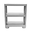 Этажерка Plastic's Craft Ротанг 3-секционная Серый 52х30х58 см 2000181188885
