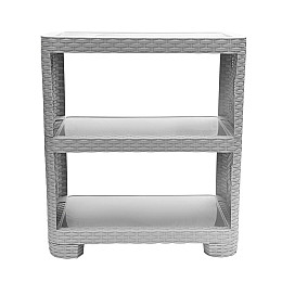 Этажерка Plastic's Craft Ротанг 3-секционная Серый 52х30х58 см 2000181188885