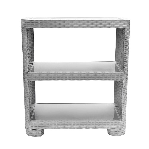 Этажерка Plastic's Craft Ротанг 3-секционная Серый 52х30х58 см 2000181188885