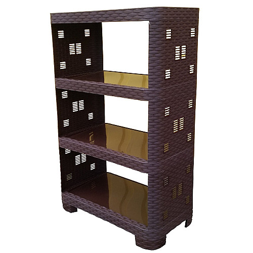 Етажерка Plastic's Craft Ротанг 4-секційна Коричневий 52х30х83 см 2000181110114