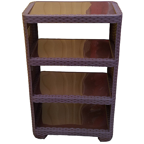 Етажерка Plastic's Craft Ротанг 4-секційна Коричневий 52х30х83 см 2000181110114