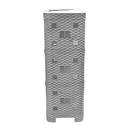Этажерка Plastic's Craft Ротанг 4-секционная Серый 52х30х83 см 2000181110107