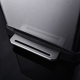 Ведро для мусора с педалью JAH 30 л Серебряный металлик