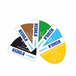 Набор контейнеров для сортировки отходов Noveen GSB254 4 шт 25 л