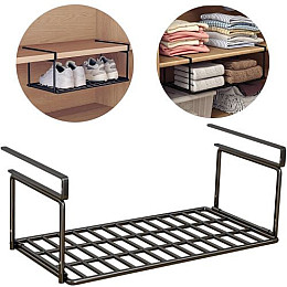 Полка для взуття навісна Stenson 50218 S 30,5x20x13 см Чорний