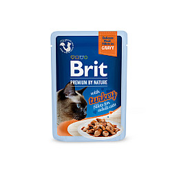Влажный корм Brit Premium Delicate для кошек с филе индейки в соусе 85 г (101131) (16082)