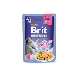 Вологий корм Brit Premium для котів з філе курки в желе 85 г (101136) (16083)
