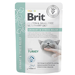Вологий корм Brit GF VD Urinary and Stress Relief для кішок з індичкою 85 г (101117_1) (16182)