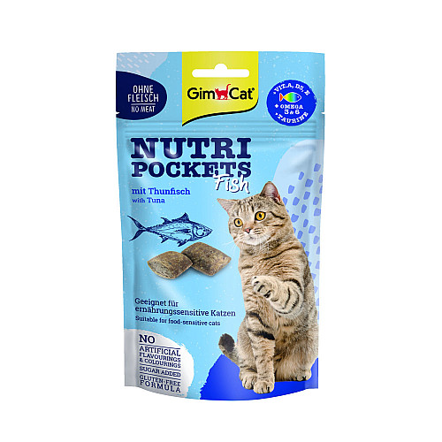 Лакомство для котів GimCat Nutri Pockets Fish з тунцем 60 г (G-419633)