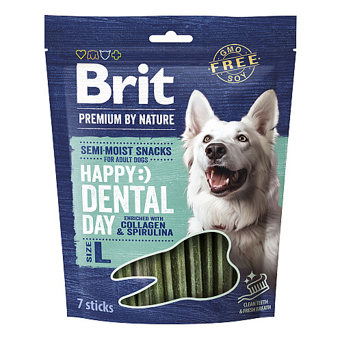 Лакомство для собак Brit Premium Dental Snacks L з коллагеном та спіруліною 250 г (112284)