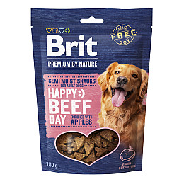 Лакомство для собак Brit Premium Semi-moist Snacks полувлажные с говядиной и яблоками 180 г (112280)