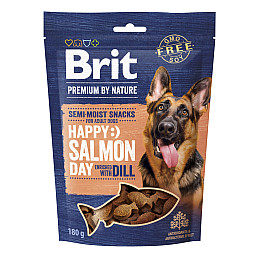 Лакомство для собак Brit Premium Semi-moist Snacks полувлажные с лососем и укропом 180 г (112281)