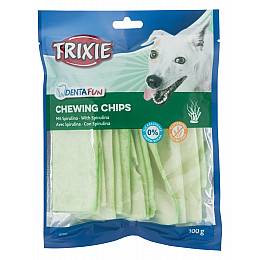 Лакомство для собак Trixie Denta Fun Spirulina Пластинки для чистки зубов со спирулиной 100 г (2682)