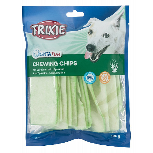 Лакомство для собак Trixie Denta Fun Spirulina Пластинки для чистки зубов со спирулиной 100 г (2682)