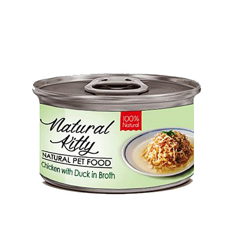 Влажный дополнительный корм для кошек Pettric Natural Kitty Broth Series Курица с уткой 80 г (CHT20032)