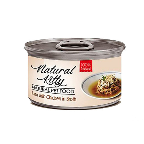 Вологий корм для котів Cherie Natural Kitty Broth Series Тунець з куркою 80 г (CHT21046)