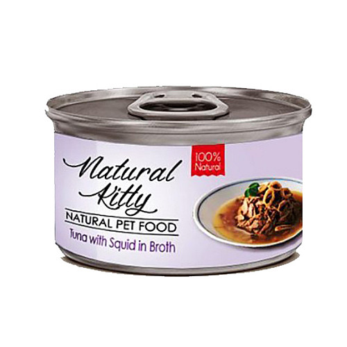 Вологий корм для кішок Cherie Natural Kitty Broth Series Тунець з кальмарами 80 г (CHT20036)