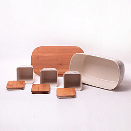 Хлібниця з 3 додатковими ємностями Kamille KM 1131 36 х 20.2 х 13.5 см Різнокольорова