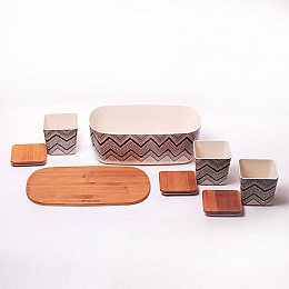 Хлібниця з 3 додатковими ємностями Kamille KM 1131 36 х 20.2 х 13.5 см Різнокольорова