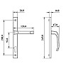 Ручка дверная PROFITLOCK Коричневая Clio 92/1 Afc 92/26 Dhs Dhs 92/1 Ral 8019