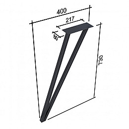 Опора для стола GoodsMetall в стиле Лофт 730х400мм Мартин