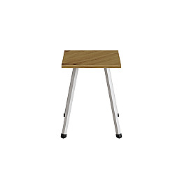 Табурет кухонный Ferrum-decor 430x320x320 Белый металл ДСП Дуб Артизан 16 мм (TAB013)