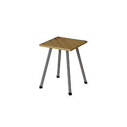 Табурет кухонний Ferrum-decor 430x320x320 Сірий метал ДСП Дуб Артізан 16 мм (TAB020)