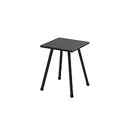 Табурет кухонный Ferrum-decor 430x320x320 Черный металл ДСП Сосна Кембра 16 мм (TAB003)