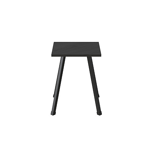 Табурет кухонный Ferrum-decor 430x320x320 Черный металл ДСП Сосна Кембра 16 мм (TAB003)