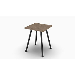 Табурет кухонний Ferrum-decor 430x320x320 Чорний метал ДСП Дуб Сонома Трюфель 16 мм (TAB005)
