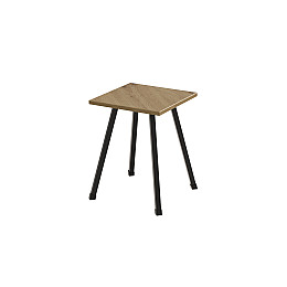 Табурет кухонний Ferrum-decor 430x320x320 Чорний метал ДСП Дуб Артізан 16 мм (TAB006)
