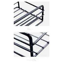 Полка металевa для ванної кухні Mine 27,5 х 11 х 5,5 см Чорний (hub_f2s7sz)