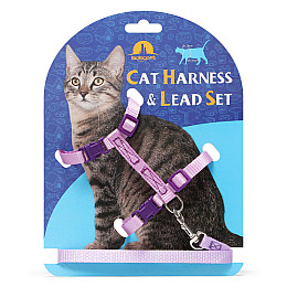 Шлея с поводком Taotaopets 176602 120 см Фиолетовый (8915-35861)