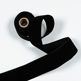 Липучка Велкро текстильная усиленная Студия Комфорта 50мм Черный Петля (Мягкая часть) 1м