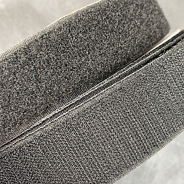 Липучка Велкро текстильная усиленная Студия Комфорта 50мм Черный Крючок (Жесткая часть) 1м