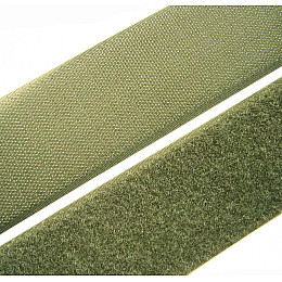 Липучка Велкро текстильная усиленная Студия Комфорта 40мм Хаки Крючок (Жесткая часть) 1м