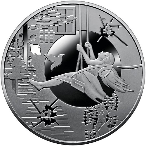Пам'ятна медаль Collection Місто героїв Київщина 2022 р 35 мм Срібний (hub_m5c258)