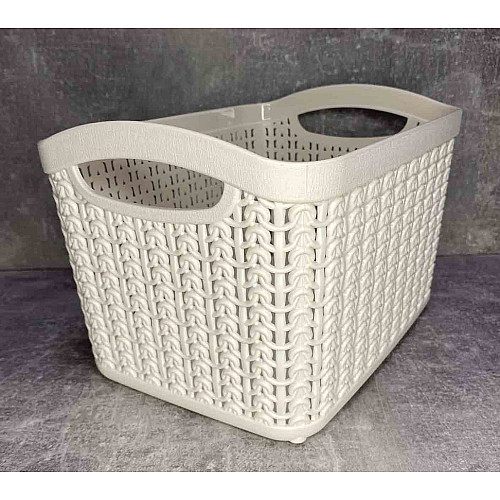 Корзина 21*16*14 см 3,3 л біла троянда Ал-Пластик М-093