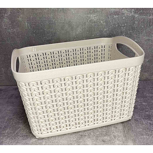 Корзина 21*16*14 см 3,3 л біла троянда Ал-Пластик М-093