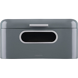 Металева хлібниця сірого кольору 30*18*15 см Ardesto Gemini AR4230MG