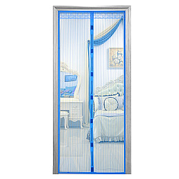 Дверная антимоскитная шторка - сетка на магнитах Magnetic Mesh 120х210см Синяя 429-42727486