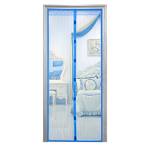 Дверная антимоскитная шторка - сетка на магнитах Magnetic Mesh 120х210см Синяя 429-42727486