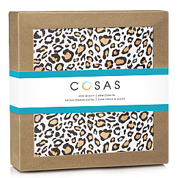 Непромокаємий наматрасник 70х120 см DIAPER LEOPARD COSAS Бежевий