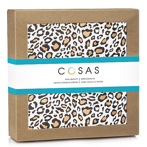 Непромокаємий наматрасник 70х120 см DIAPER LEOPARD COSAS Бежевий