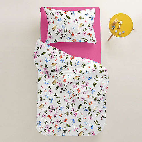 Дитяче ліжко без простирадла COSAS Happy Birds 110х140 см Різнокольоровий