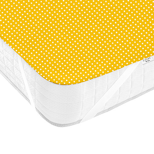 Непромокаемый наматрасник 70х120 см DOTS MUSTARD COSAS Горчичный